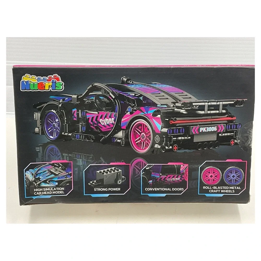 Nueris Cyberpunk Super Sports Car 1:18 Technic MOC Building Set 423 Pcs 3306 NEW